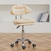 Taburete de maquillaje para dormitorio Silla de bar de barbería con respaldo ajustable, silla con polea, salón de belleza, manicura, cómodo taburete de maquillaje