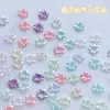 Manicura de Celebridad de Internet Flor de Cinco Pétalos con Pegatina Estéreo de Diamante Joyería para Uñas Mini Flor Blanca de Resina Estilo Ins Japonés