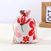 Calças de Algodão Estampado com Cordão e Bolso com Aba, Bolsas Repelentes de Mosquitos da Medicina Tradicional Chinesa, Sacos para Embalagem de Joias, Sacos de Pano Pequenos de Algodão e Linho por Atacado em Estoque