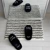 Alfombra de Baño Gruesa Absorbente Simple Transfronteriza, Alfombra de Baño Antideslizante Imitación Cachemira para el Hogar, Alfombrilla Absorbente para el Suelo del Baño