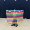 Gradiente de llama velo de gasa para danza del vientre accesorios para actuación en escenario modelo de comercio exterior venta al por mayor transfronteriza dropshipping