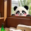 Pegatinas Electrostáticas Nuevas Creativas Lindas de Panda Blanco y Negro Sin Pegamento, Adecuadas para Sala de Estar, Balcón y Otras Ventanas de Vidrio
