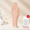 Mão Modelo para Prática de Nail Art com Articulações Silicone Mão Falsa para Iniciantes Pode Inserir Tips de Unha Teste Dedo Falso Display Prop