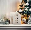 Lâmpada de Velas Pequena Casa Cerâmica Feriado de Natal Casa Oca LED Luz Noturna Artesanato Decoração de Casa Transfronteiriça Daifa