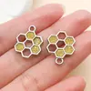Colgante de Abejita de Aleación con Goteo de Aceite Tachonado de Diamantes Accesorios de Joyería Estilo Coreano Pendientes Collar Llavero Colgante de Animal DIY