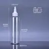 Garrafa Plástica com Bico Fino, Garrafa com Dispenser de Apertar, Frasco para Líquido de Limpeza de Ouvido para Animais de Estimação, Frasco Plástico Transparente Vazio para Óleo Essencial, Frasco Conta-gotas para Pigmento
