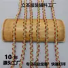 Encaje tejido a ganchillo de alambre de oro pequeño y curvo de 1,1 cm de ancho, ropa de baile, decoración de escenario, accesorios para el hogar