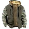 Roupas de Algodão Masculinas de Inverno Europeias e Americanas, Bolsos com Capuz Quentes e de Veludo, Roupas de Algodão de Manga Longa, Impressão Digital 3D, Louças Sanitárias Modernas e Confortáveis