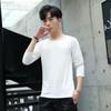 Camiseta de Manga Larga Falsa de Dos Piezas Cosida para Hombre 2022 Otoño Marca Ins Trbottomy Versátil Holgada Cuello Redondo Camiseta Interior Camiseta Base