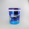Barril Estilo Chino de 20L Cubeta de Pintura de 20 Litros Redonda con Asa Barril Químico Barril de Plástico Barril de Tapa Abierta Barril Dispensador de Anticongelante