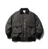 Jaqueta Puffer de Inverno Vintage Marca Retro com Bolsos Grandes Roupa de Trabalho para Homens e Mulheres Estilo Americano 90 Enchimento Quente Versátil Casaco Grosso