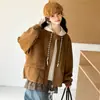 Jaqueta Outono/Inverno Feminina 2026 Casual Menina Estilo Coreano Média/Grande Infantil Patchwork Xadrez Moletom Lã Mongólia Conjunto de Duas Peças