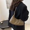 Fieltro de Piel de Ciervo Casual 2024 Color Sólido Simple Nueva Moda Retro para Viajar al Trabajo Gran Capacidad Bolso Cruzado Tote de Hombro