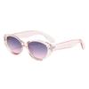 24 Óculos de sol vintage estilo coreano, armação oval, olho de gato, moda feminina, verão, praia, férias, brilho, sol