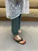 Chanclas de Suela Gruesa para Mujer Chuyuji para Uso en Exteriores con Faldas, Verano 2026, Diseño de Pinza para Dedo del Pie, Plisadas, Cómodas para la Playa