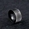 Joias Atacado Guerreiro de Aço anel de aço titânio Quatro Bestas Divinas preto elétrico versão estreita anel masculino de aço inoxidável