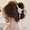 Pinza para el Cabello Floral Dulce y Fresca con un Toque de Lujo, Horquilla Exquisita para Mujer, Pinza de Tiburón Moderna y Versátil, Horquilla para Peinados Recogidos
