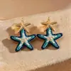 Brincos de Estrela de Ráfia Prateada Europeus e Americanos Cruzados Brincos Estilo Férias na Praia Luxo Leve Alto Padrão Brincos Exagerados para Mulheres