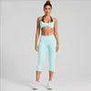 Conjunto de top de regata para yoga com bloqueio de cor de bolinhas transfronteiriço, falso duas peças, secagem rápida, costas bonitas, conjunto esportivo para corrida ao ar livre e fitness para mulheres