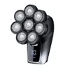 Cortador de Cabelo Lico Transfronteiriço para Cabeça Calva Lk-9370 Aparador Elétrico para Cabeça Calva Barbeador de Nove Lâminas Atacado