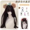 Peluca Lolita de Pelo Largo con Doble Cola de Caballo para Mujer, Popular en Redes Sociales, con Ondas Grandes, Cabello Largo y Rizado, Estilo Chica Dulce, Peluca Completa para Cabeza Estilo JK Japonés