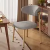 Silla de comedor minimalista nórdica, hogar de lujo ligero, silla de comedor moderna con respaldo para hotel, silla con respaldo casual para restaurante, silla popular en línea.