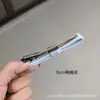 Nuevo pasador de pelo simple para adultos de Otoño e Invierno, Pinza de resorte con lazo tejido azul claro, Pinza superior, Pinza lateral, Pinza para moño
