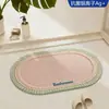 Alfombra de suelo tejida de lino sintético antibacteriana para baño del hogar, alfombra antideslizante para entrada de baño, felpudo