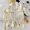 Entity Packing Nube Algodón Verano Nuevo Estilo Pijama para Mujer Delgado Dulce Dibujos Animados Manga Corta Pantalón Corto Conjunto de Ropa para el Hogar