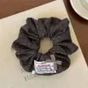 Placa de Nombre Retro Británica de Lunares Etiqueta de Tela Goma para el Cabello Cola de Caballo Diadema Intestino Grueso Cuerda para el Cabello de Perla Mariposa Banda de Goma Accesorios para el Cabello