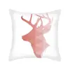 Amazon ins Estilo Nórdico Funda de Almohada de Lino de Felpa Corta con Estampado de un Lado Funda de Cojín para Figura Funda de Almohada Personalizada