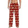 Pantalones de pijama casuales con cordón para hombre y mujer con estampado de dibujos animados para parejas, pantalones caseros personalizables