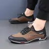 Zapatos de Verano para Hombre, Zapatos Casuales de Suela Blanda, Tenis de Cuero de Boca Baja, Zapatos Casuales para Hombre, Zapatos Slip-On de Caña Baja Estilo Británico Venta al Por Mayor