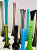 Jarrón Angosto de Vidrio Colorido Estilo Vintage Ins, Pieza Decorativa Hecha a Mano para Exportación
