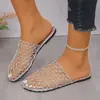 Nuevas Zapatillas de Red Casuales de Verano 2026 Moda Elegantes Cómodas Talla Grande Huecas Planas Mocasines de Punta Cerrada para Mujer