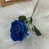 Tecido de flocado simulação rosa único casa casamento Dia dos Namorados parede de flores em cascata vermelha decoração buquê falso feito à mão