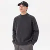 Ropa de punto para hombre 2026 Otoño Nuevo Cuello redondo Holgado Estilo Old Money Jersey Casual Versátil Moderno