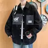 Jaqueta jeans Vibe estilo americano para homens, primavera e outono, lavada, tie-dye, jeans rasgado, jaqueta estilosa de alta qualidade para o dia a dia
