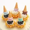 Cono de Helado 3D Paleta de Verano Comida en Miniatura Juguete Adorno para Casa de Muñecas Colgante Joyería Hecha a Mano DIY Accesorios