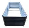 Caja Cuadrada para Plantar Verduras en Balcón Exterior, Cama de Jardín para Plantar Verduras, Jardín de Chapa Galvanizada Metálica