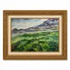 Pintura al Óleo Estilo Jardín de Olivos Campo de Van Gogh con Marco Dorado Vintage Sala de Estar Entrada Arte de Pared con Marco Pintura Decorativa Decoración de Pared para Casa de Huéspedes