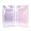 En Stock Envío Rápido Múltiples Especificaciones A Prueba de Humedad Sellado Almacenamiento de Snacks y Productos Secos Empaque Totalmente Transparente Sello Octagonal Bolsa de Pie Portátil