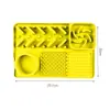 Tapete de Lamber Popular para Pets Transfronteiriço Retangular Multifuncional Tigela Alimentadora Lenta para Pets Tigela para Cachorro Tapete Alimentador Lento para Pets de Silicone