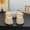 Mules de Malla Tejida Hueca para Mujer 2026 Tendencia Primavera/Verano Súper Populares Estilo Romano Retro Zapatos Medios Adelgazantes