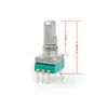 RV097N Potenciômetro de Filme de Carbono Rotativo Vertical de Banda Única com Pé Curvo e Suporte para Controle de Velocidade de Sintonia de Amplificador Dimmer