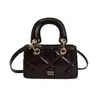 Bolso Cuadrado Pequeño de Rombo Estilo Nuevo, Bolso de Mano Exquisito y Versátil para Mujer, Bolso Tote Pequeño de Lujo Ligero de Gama Alta, Bolso de Hombro Cruzado Individual, Dropshipping