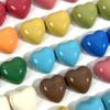 Cuentas Acrílicas Coloridas con Forma de Corazón de Durazno de 17 mm para Cadena de Teléfono Móvil Hecha a Mano DIY Accesorios de Joyería Cuentas Joyería