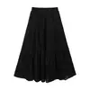 Falda de encaje hueca de tres capas de diseñador Feiyuan para mujer, nueva falda versátil de color liso para otoño e invierno, línea A fluida