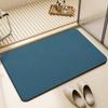 Alfombrilla absorbente para baño, sencilla, con borde cruzado, suave, de diatomeas, antideslizante, de secado rápido, para la entrada.