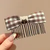 Peine elegante y voluminoso para mujer, creando un look dulce y encantador con un pasador de lazo, perfecto para un peinado alto y versátil, nuevo peine y accesorios para el cabello 2026